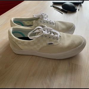 beige checkered vans